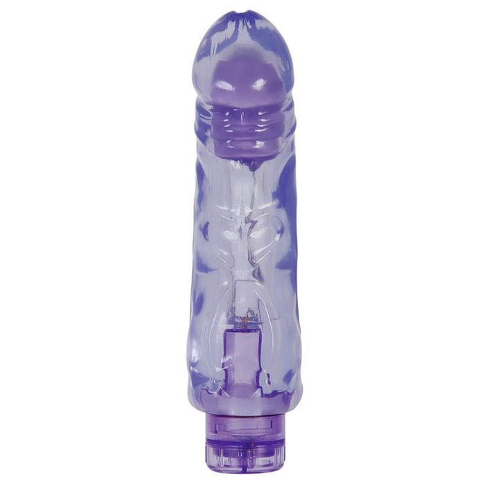 Adam & Eve Chubby Fun Vibe Thick Vibrating Dildo Purple - - Vibrating Dildos