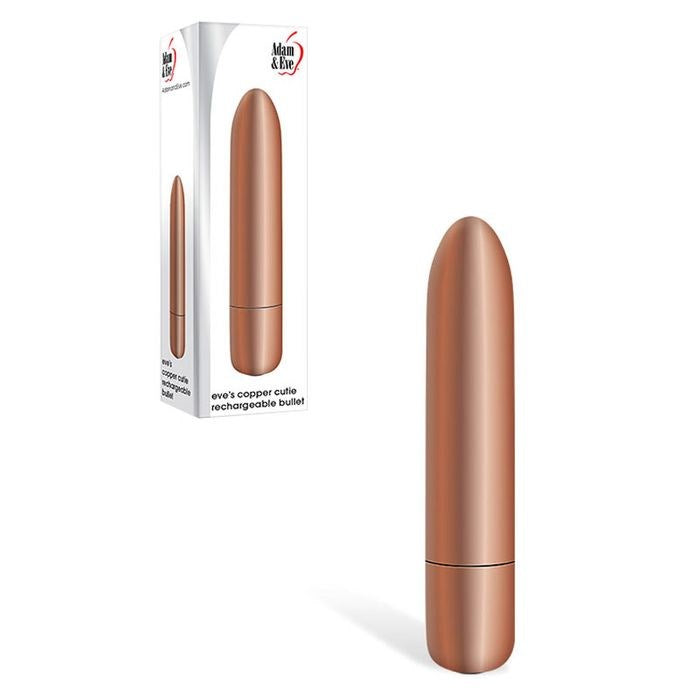 Adam & Eve Copper Cutie USB Rechargeable Bullet Vibrator - - Bullet Vibrators