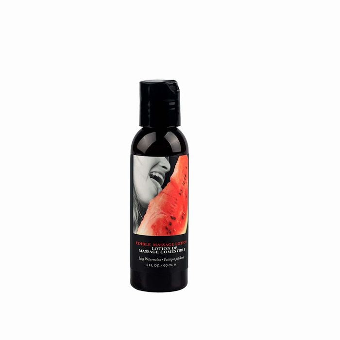 Earthly Body Edible Watermelon Flavoured Massage Lotion 60 ml Sensual Massage - - Massage Oils and Lubricants