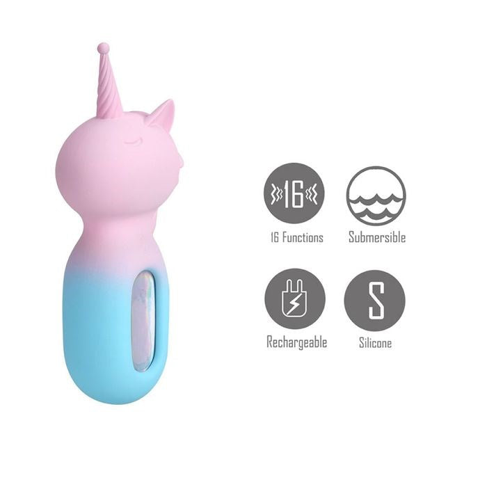 Maia Toys Maia UNIE 16 Functions USB Rechargeable Unicorn Body Wand Massager - - Body Wands