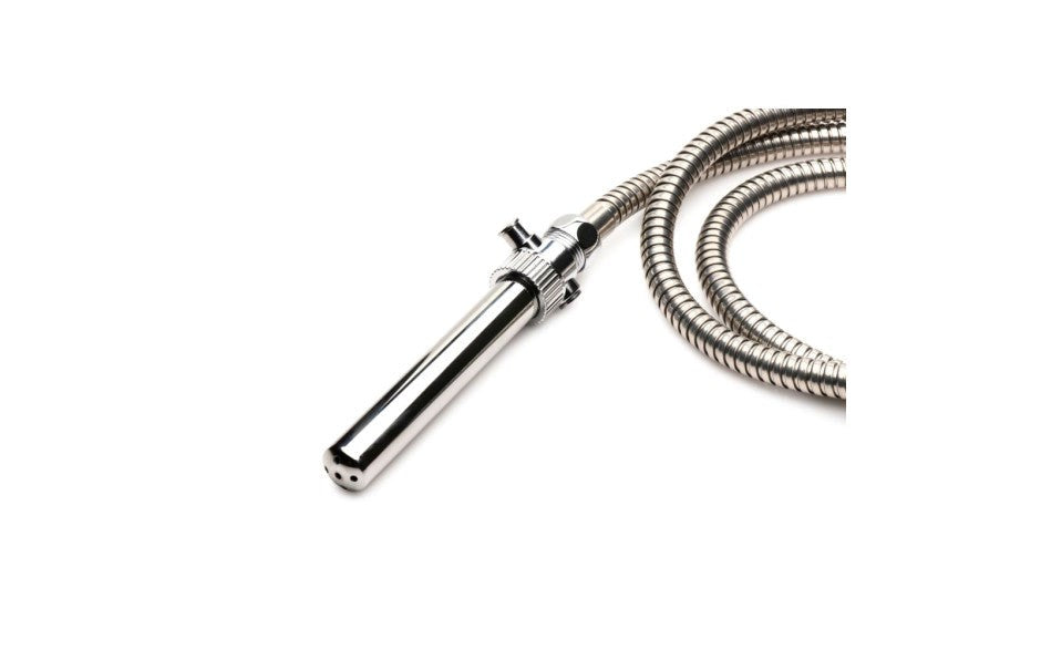 XR Brands CleanStream Enema Nozzle With Push Valve Medical Grade Steel - - Enemas and Douches