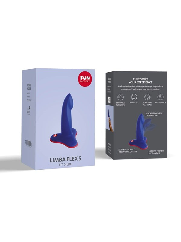 Fun Factory Limba Flex S Fit Vibrating Dildo Electric Blue - - Vibrating Dildos