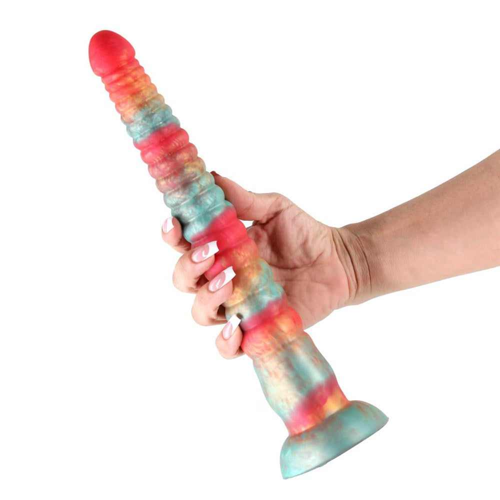 NS Novelties Colours Stacked 12 Inch Silicone Dildo Premium Body Safe Design - - Realistic Dildos
