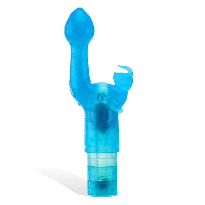 Adam & Eve Bunny Kiss Rabbit Vibrator Blue Dual Stimulation - - Rabbit Vibrators