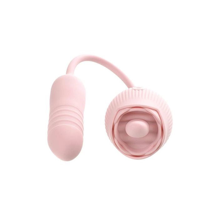Adam & Eve Thrust & Tickle Rose Clitoral Vibrator Pink Dual Action Stimulation - - Clit Ticklers and Pulsators