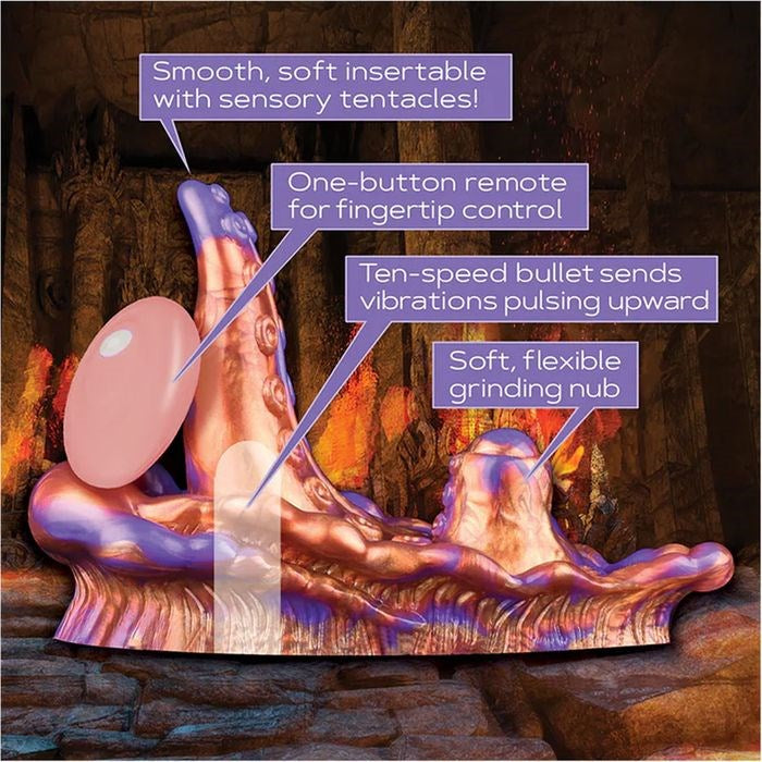 Icon Brands Alien Nation Copperhead Vibrating Grinder Pad with Tentacle G Spot - - Vibrating Dildos