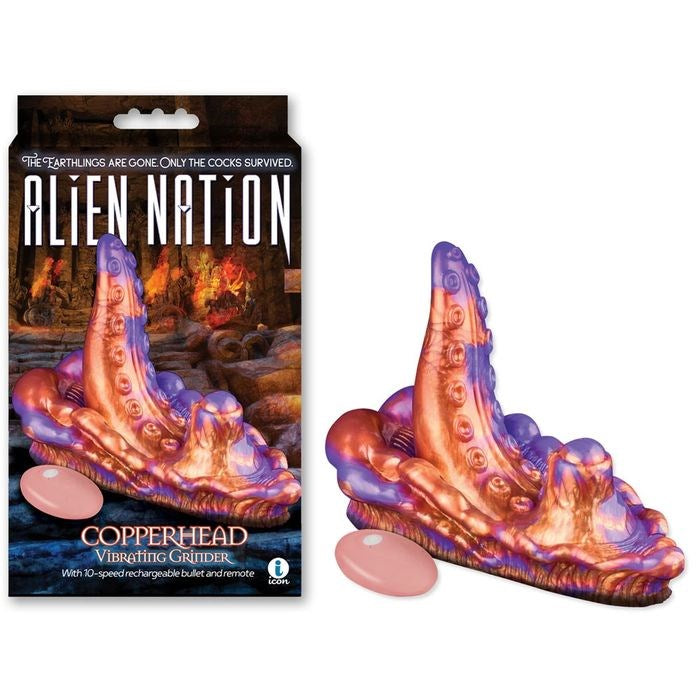 Icon Brands Alien Nation Copperhead Vibrating Grinder Pad with Tentacle G Spot - - Vibrating Dildos