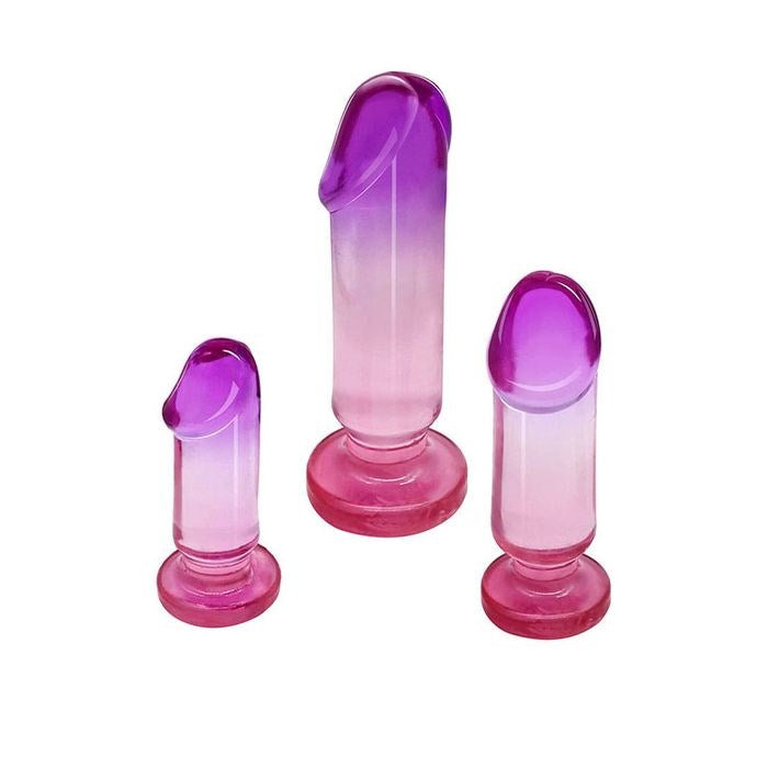 Adam & Eve Sunset Dreams Anal Training Kit Pink/Purple Butt Plugs - - Butt Plugs