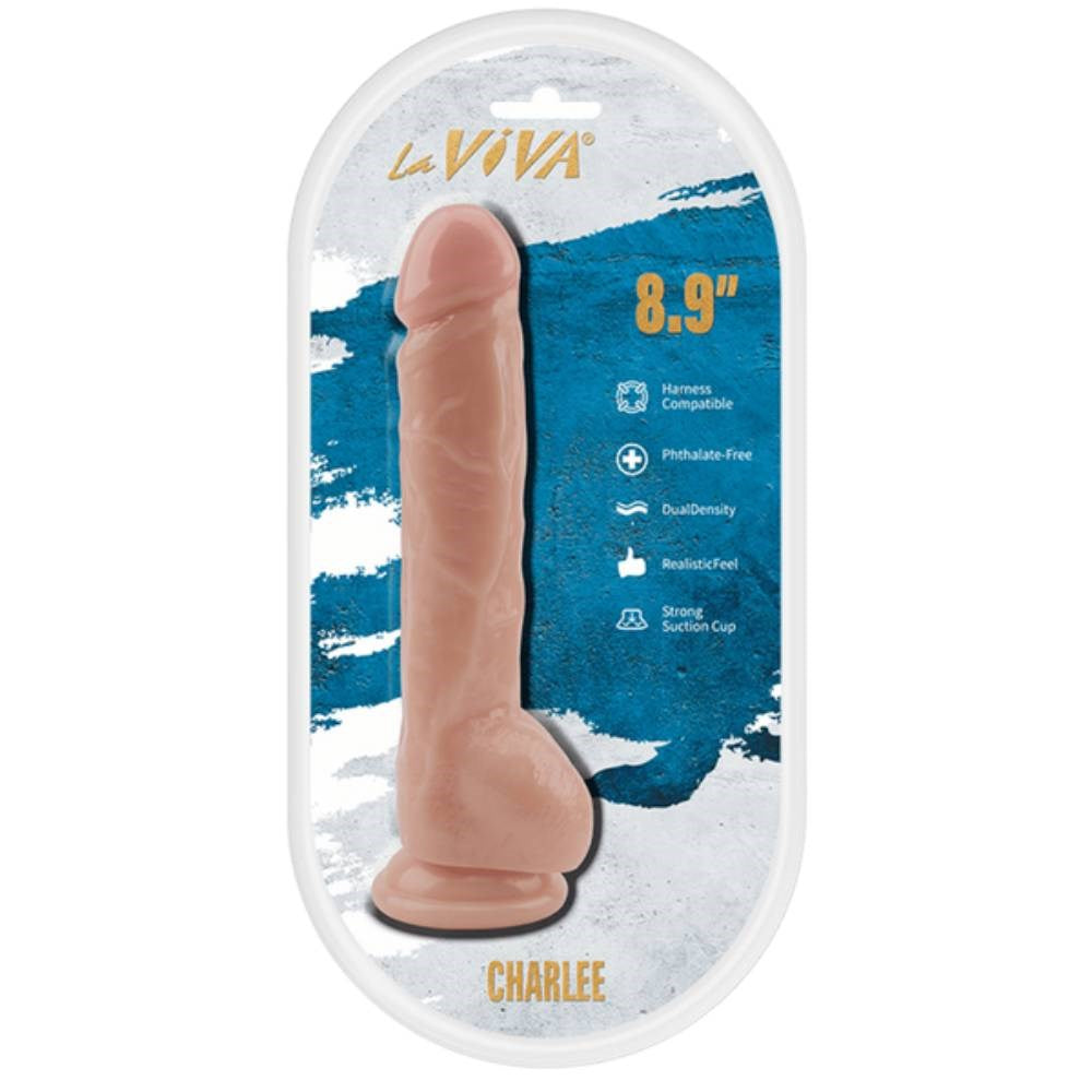 La Viva Charlee 8.9 Inches Realistic Dong Flesh - - Realistic Dildos