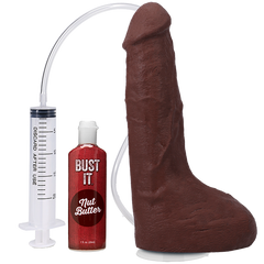 Vac-U-Lock 9.5 Inch Ultraskyn Squirting Cock With Balls - - Realistic Dildos