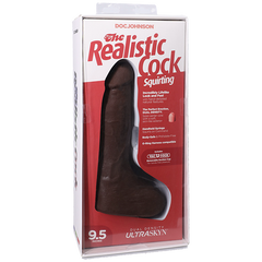 Vac-U-Lock 9.5 Inch Ultraskyn Squirting Cock With Balls - - Realistic Dildos