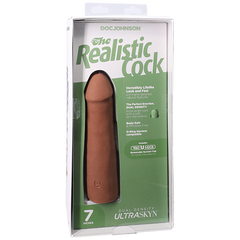 Vac-U-Lock 7 Inch Realistic Dildo With Removable Suction Cup - - Realistic Dildos