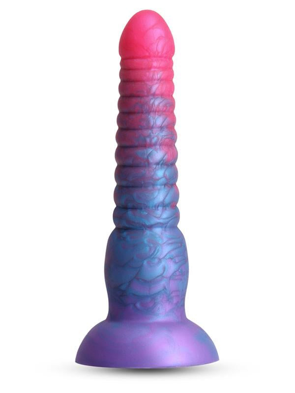 NS Novelties Colours Stacked 6 Inch Realistic Dildo Pink/Blue Premium Silicone - - Realistic Dildos