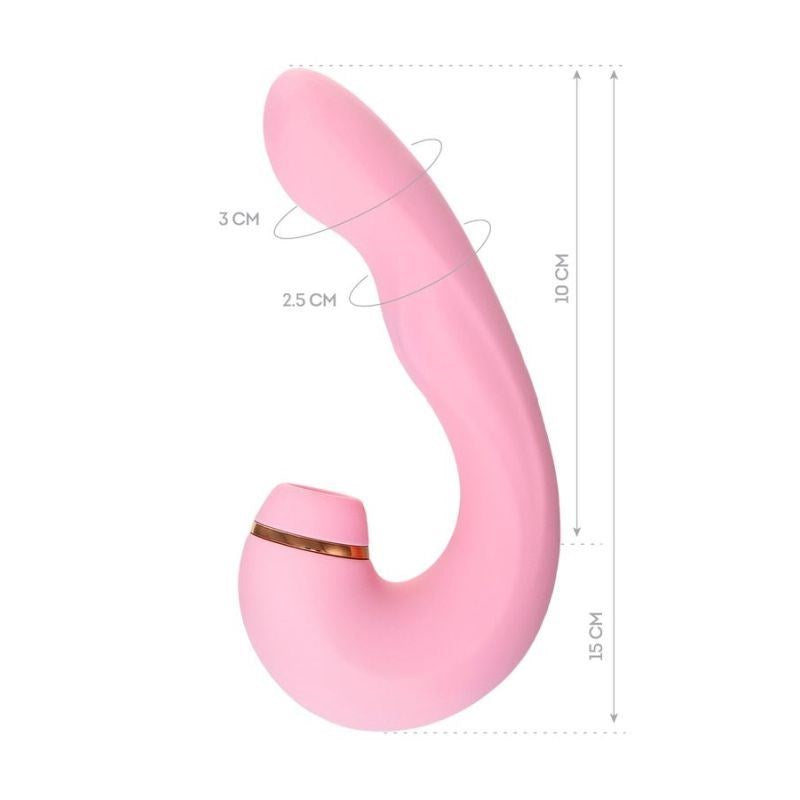 JOS Juna Air Pulse Dual Clitoral Stimulator Triple Action Technology - - Clit Ticklers and Pulsators