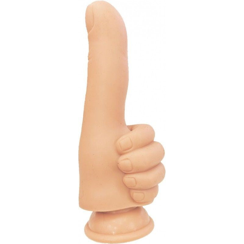 Hott Products Finger Fest Thumbs Up Realistic Dildo Flesh with Suction Cup Base - - Realistic Dildos