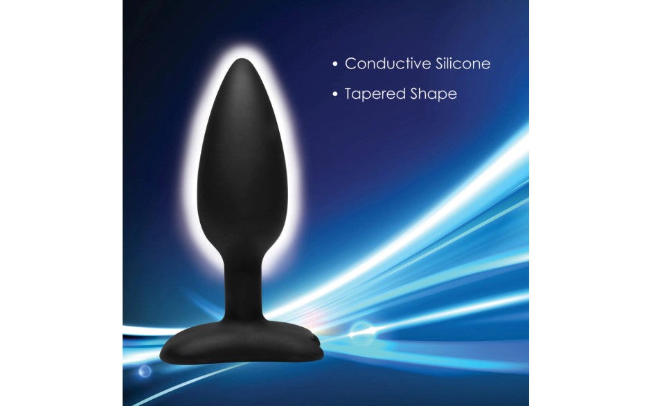 XR Brands Zeus Bum Shock Electro Stimulation Silicone Anal Plug Conductive - - Butt Plugs
