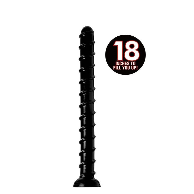 XR Brands Hosed 18 Inches Swirl Thick Anal Snake Large Dildo with Spiral - - Anal Dildos