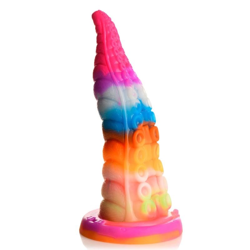 XR Brands Creature Cocks Luminoctopus GITD Tentacle Fantasy Dildo with Glow Effect - - Realistic Dildos