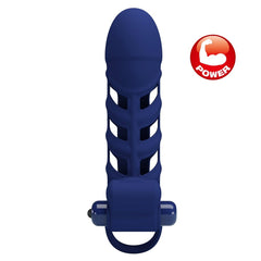 Pretty Love Altaf Powerful Vibrating Cock Ring Navy Blue - - Vibrating Cock Rings