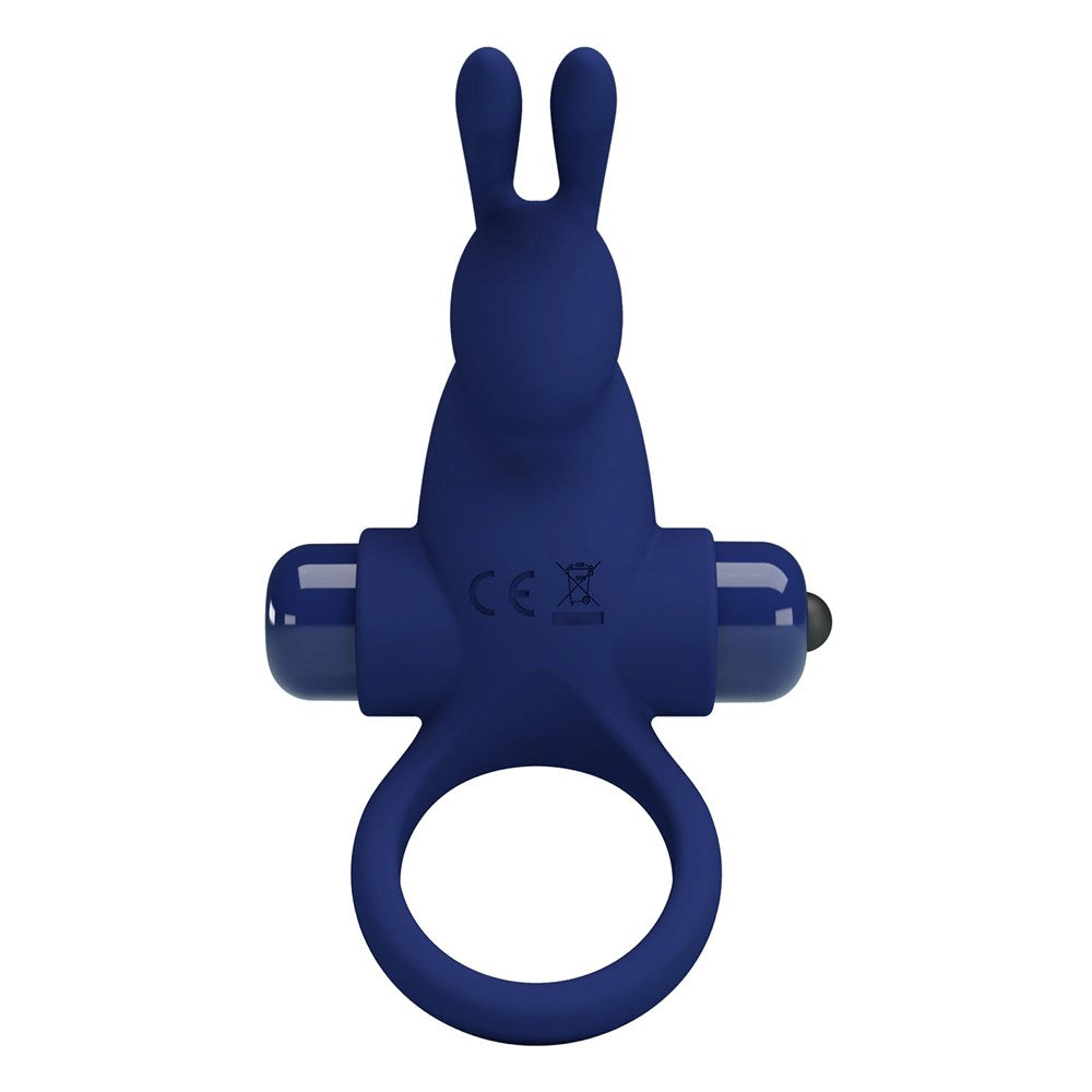 Pretty Love Jiro 10 Functions Powerful Cock Ring Navy Blue - - Vibrating Cock Rings
