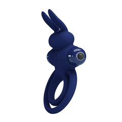 Pretty Love Darey Powerful Vibrating Dick Ring Navy Blue - - Vibrating Cock Rings
