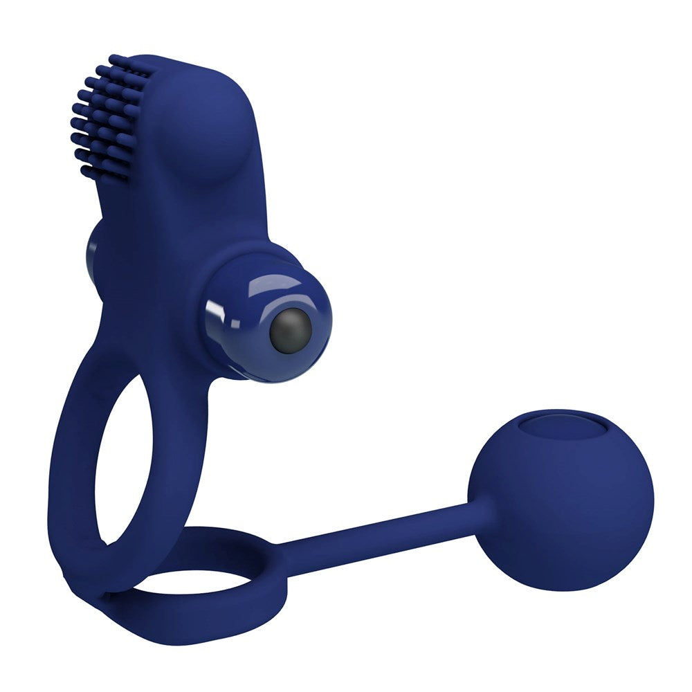 Pretty Love Remington Powerful Mens Cock Ring Navy Blue - - Vibrating Cock Rings