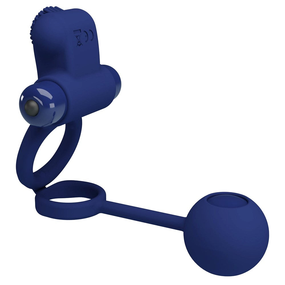 Pretty Love Remington Powerful Mens Cock Ring Navy Blue - - Vibrating Cock Rings