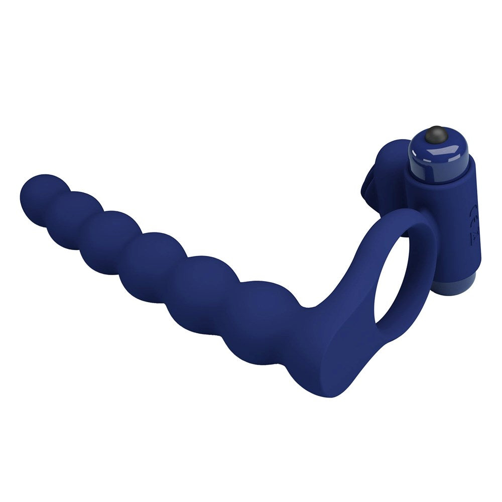 Pretty Love Ajmal Vibrating Mens Cock Ring Navy Blue - - Vibrating Cock Rings