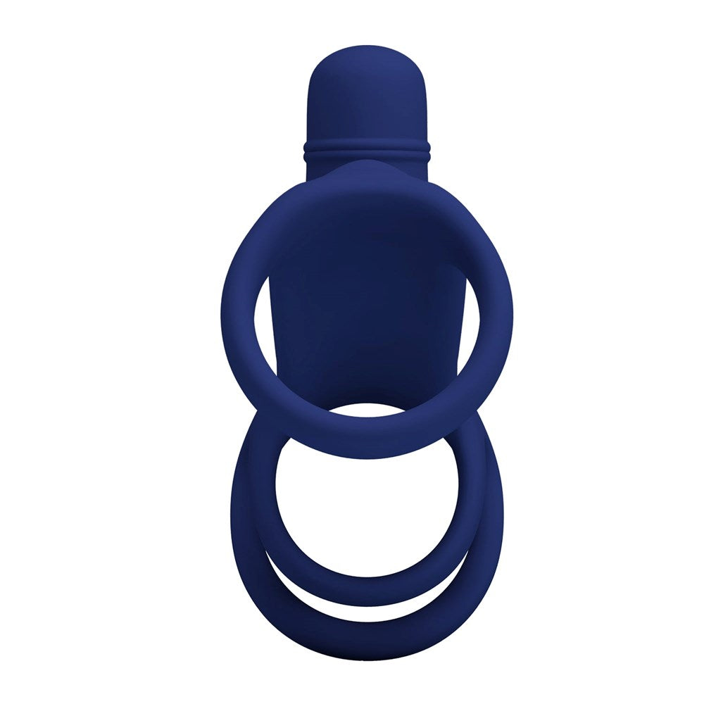 Pretty Love Elish Powerful Male Penis Ring Navy Blue - - Vibrating Cock Rings