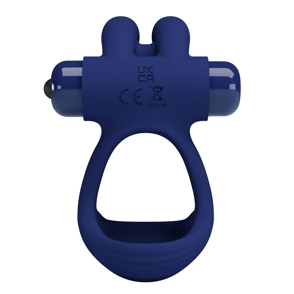 Pretty Love Francisco Male Vibrating Penis Ring Navy Blue - - Vibrating Cock Rings