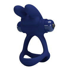Pretty Love Luchito Powerful Vibrating Dick Ring Navy Blue - - Vibrating Cock Rings