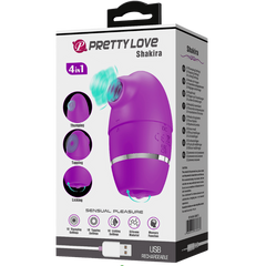 Pretty Love 4 in1 Thumping Shakira Clitoral Vibrator Purple - - Clit Ticklers and Pulsators