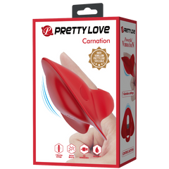 Pretty Love Carnation Rechargeable Finger Vibrator Red - - Finger and Tongue Vibrators