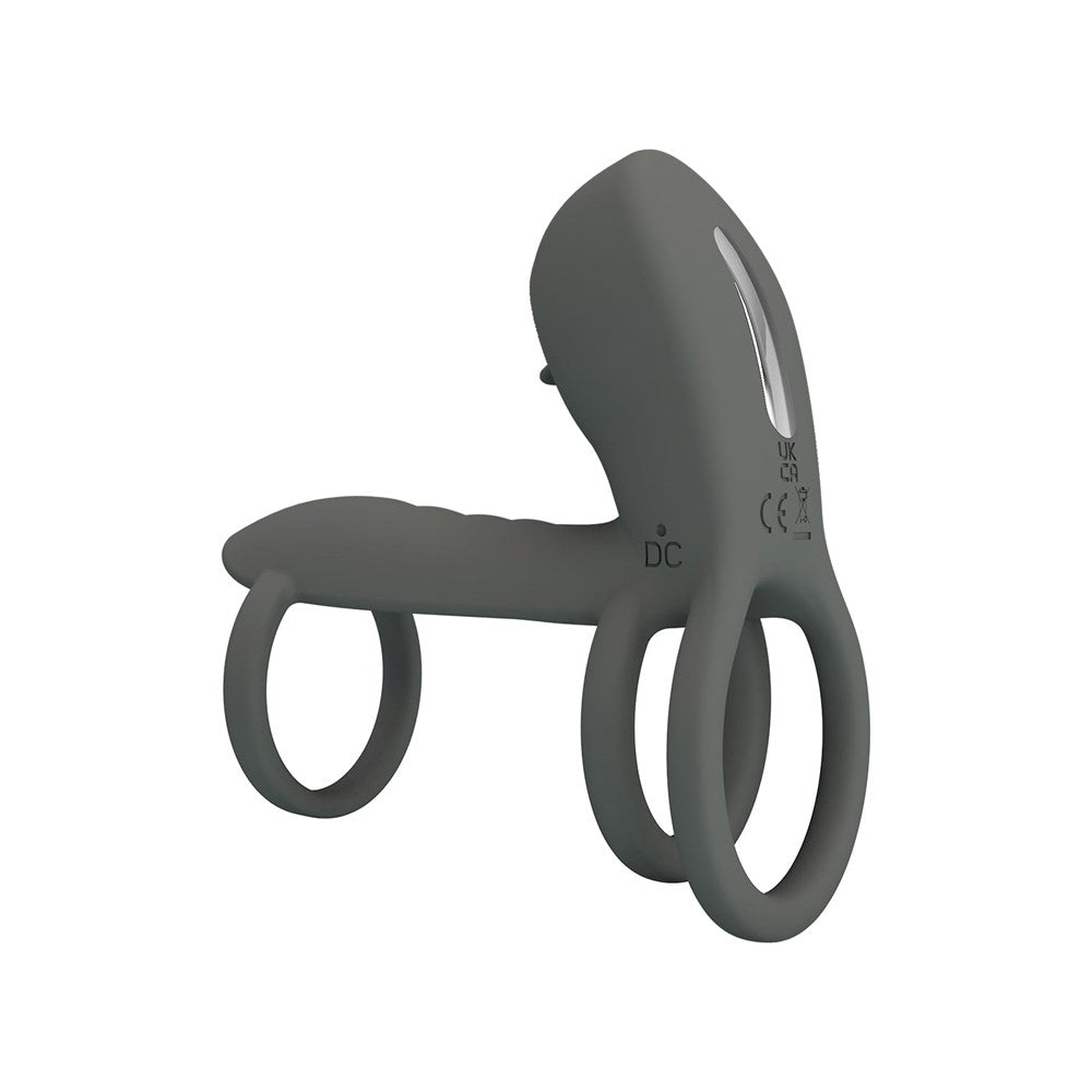 Pretty Love Jammy Master Vibrating Cock Ring Grey - - Vibrating Cock Rings