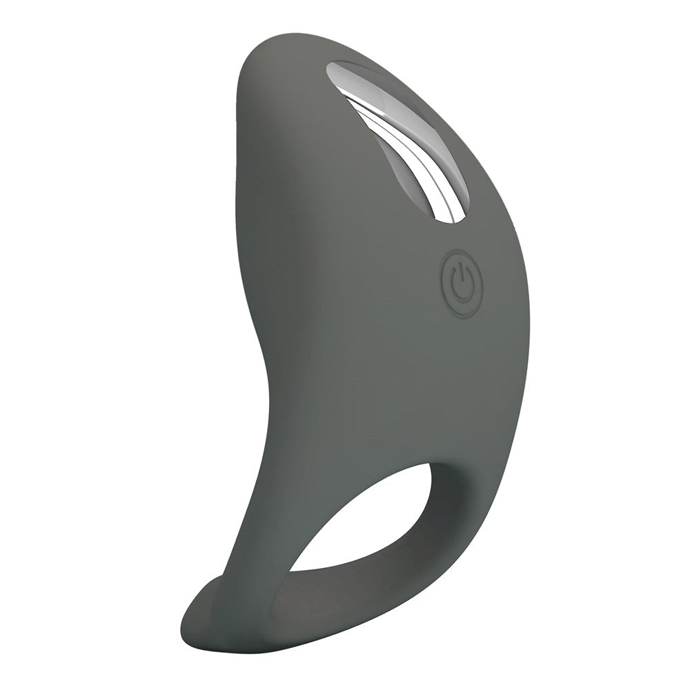 Pretty Love Gemma Rechargeable Master Penis Ring Grey - - Vibrating Cock Rings