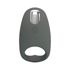 Pretty Love Gemma Rechargeable Master Penis Ring Grey - - Vibrating Cock Rings