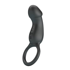 Pretty Love Super Power Trae Mens Cock Ring Black - - Vibrating Cock Rings