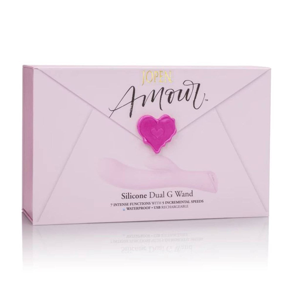 California Exotics Jopen Amour Silicone Dual G Rabbit Wand Vibrator - - Rabbit Vibrators