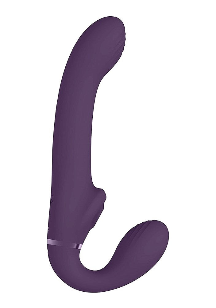 Shots Toys Vive Ai Dual Vibrating & Air Wave Tickler Strapless Strap On - - Strap On Sextoys