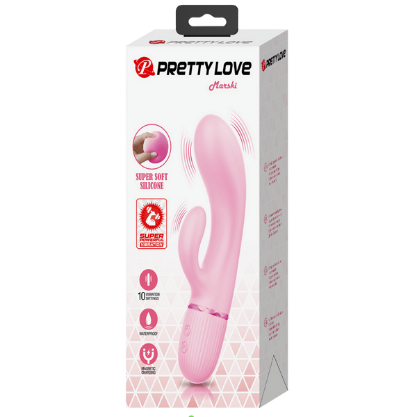 Pretty Love Marski Silicone Dual Motor Rabbit Vibrator - - Rabbit Vibrators
