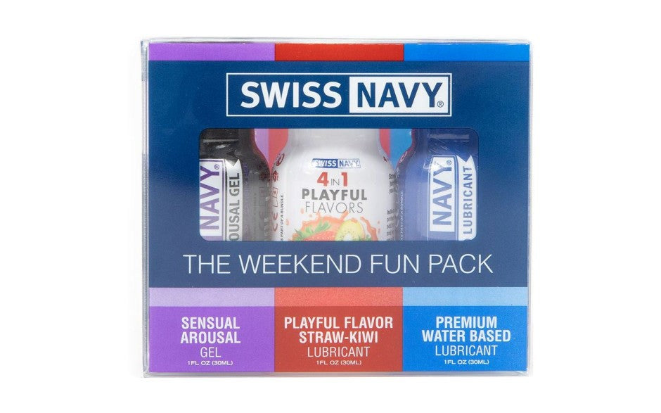 Swiss Navy Weekend Fun Pack Anal Silicone Lubricant Three Formula Adventure Kit - - Silicone Based Lubes