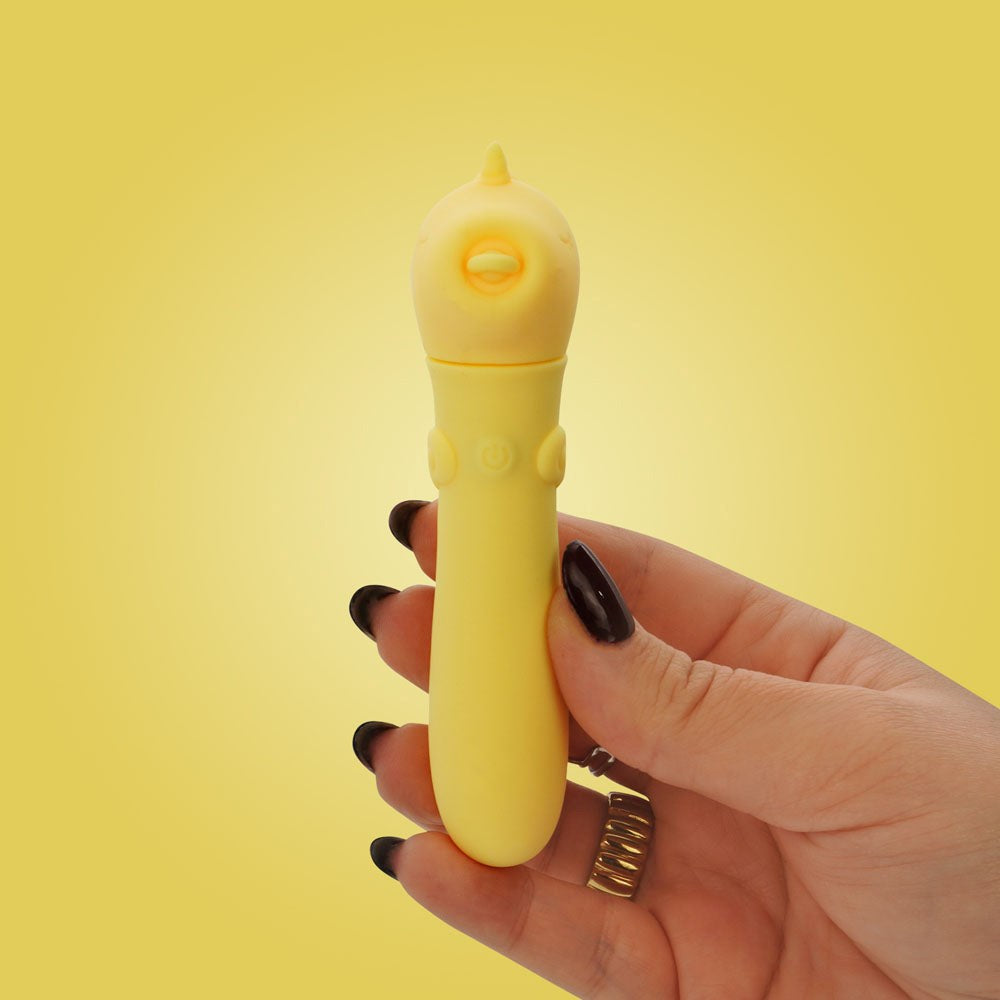 Unihorn Bean Blossom Bullet Vibe Yellow 10 Speed Clitoral Vibrator - - Bullet Vibrators