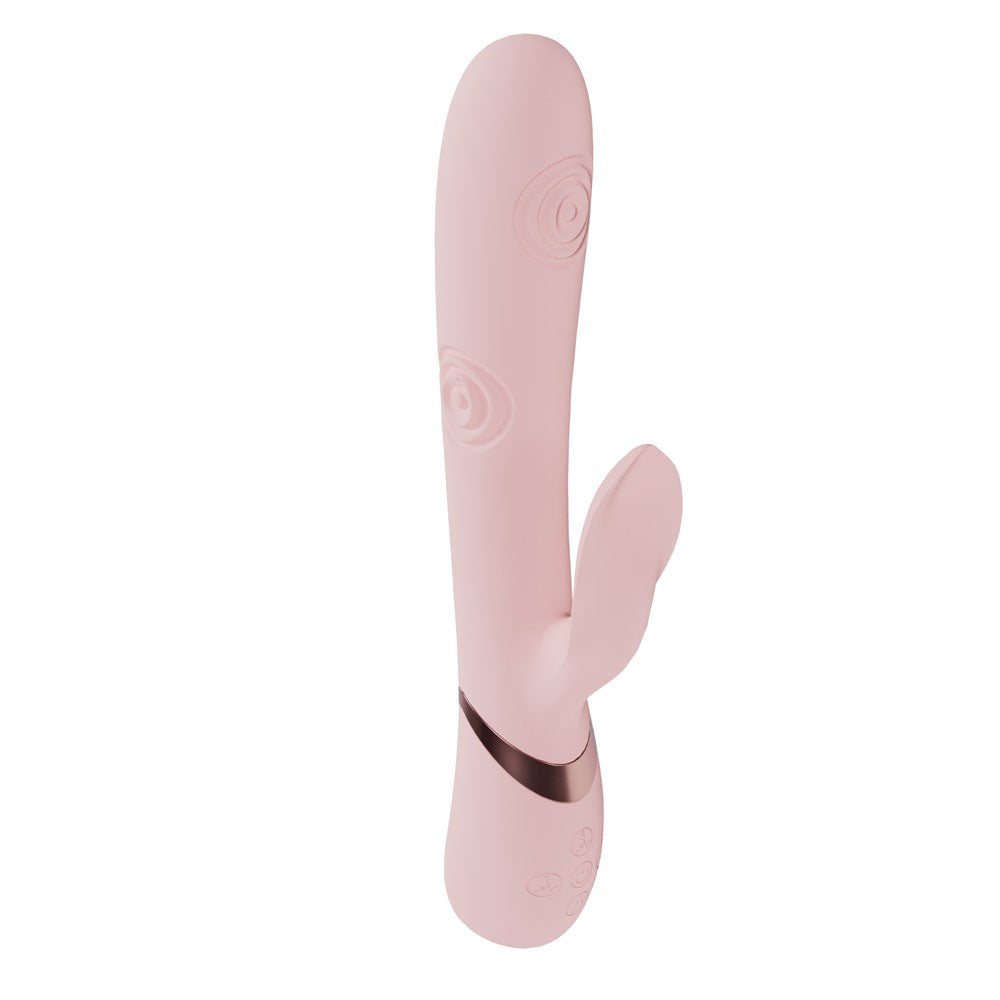 Shots Toys VIVE Fronda Rechargeable Rabbit Vibrator Pink Triple Stimulation - - Rabbit Vibrators