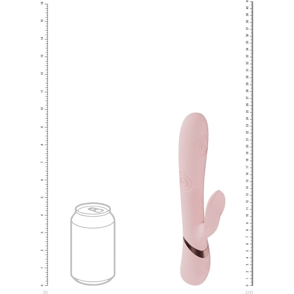 Shots Toys VIVE Fronda Rechargeable Rabbit Vibrator Pink Triple Stimulation - - Rabbit Vibrators