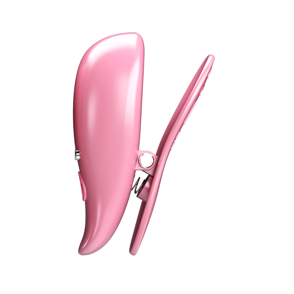 Pretty Love Leaf Vibrating Nipple Clamps Pink - - Nipple and Clit Clamps