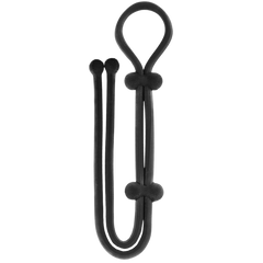 Jet Horny Adjustable Cock Ring with Ball Strap Black - - Stretchy Cock Rings