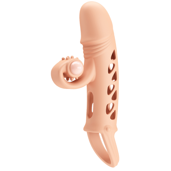 Baile Pretty Love Lonzo Mind Blowing Miracles Penis Sleeve with Vibrating Tip - - Penis Sleeves and Extenders