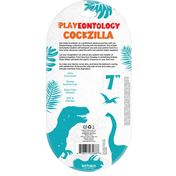 Hott Products Cockzilla Dinosaur shaped Dildo Blue - - Realistic Dildos
