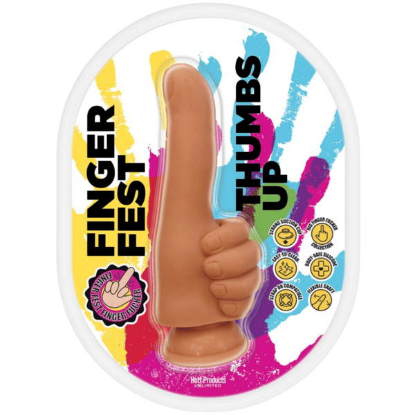 Hott Products Thumbs Up Finger Shaped Dildo Tan - - Realistic Dildos