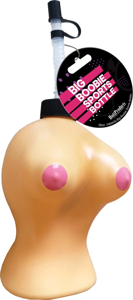 Bachelorette Party Big Boobie Shaped Sports Bottle - - Party Gifts and Novelties